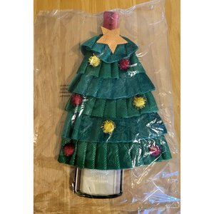 Holiday Cheer Christmas Tree Wine Cover Gift Cover NWT